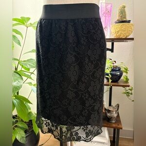 Elegant Black Lace Skirt